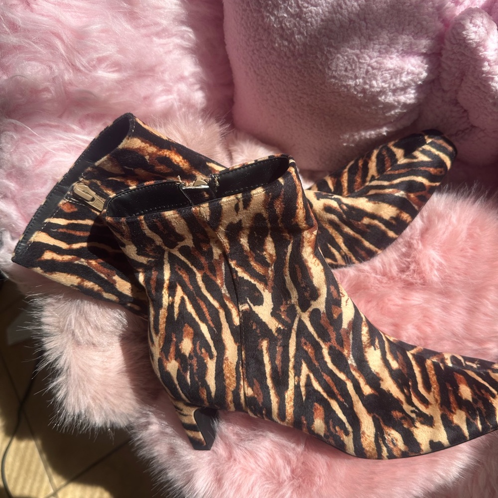 a new day Animal Print Ankle Boots